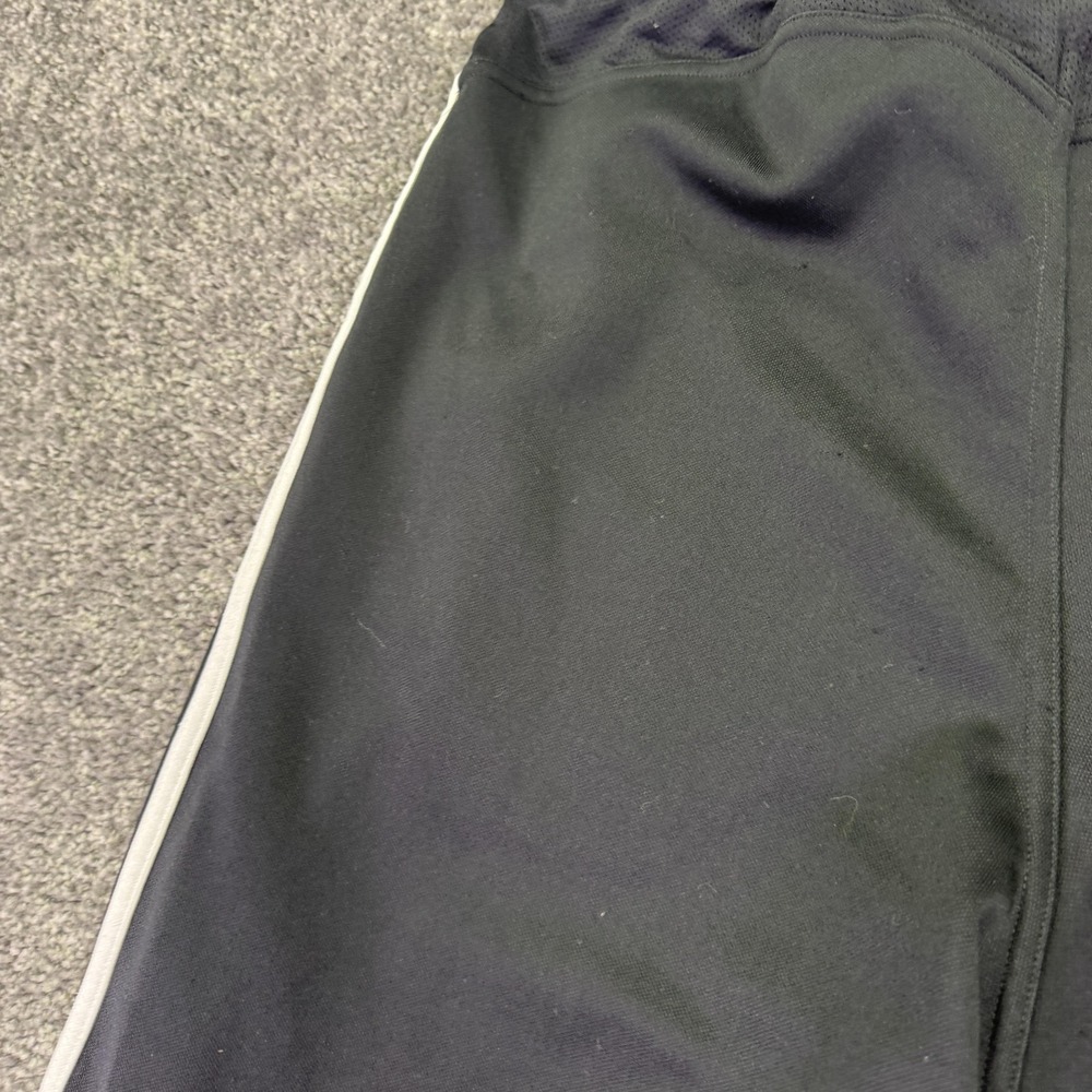 Adidas Track Pants Mens Medium Black Knit Elastic Waist Zip Hem 3 Stripe Logo - Picture 10 of 15